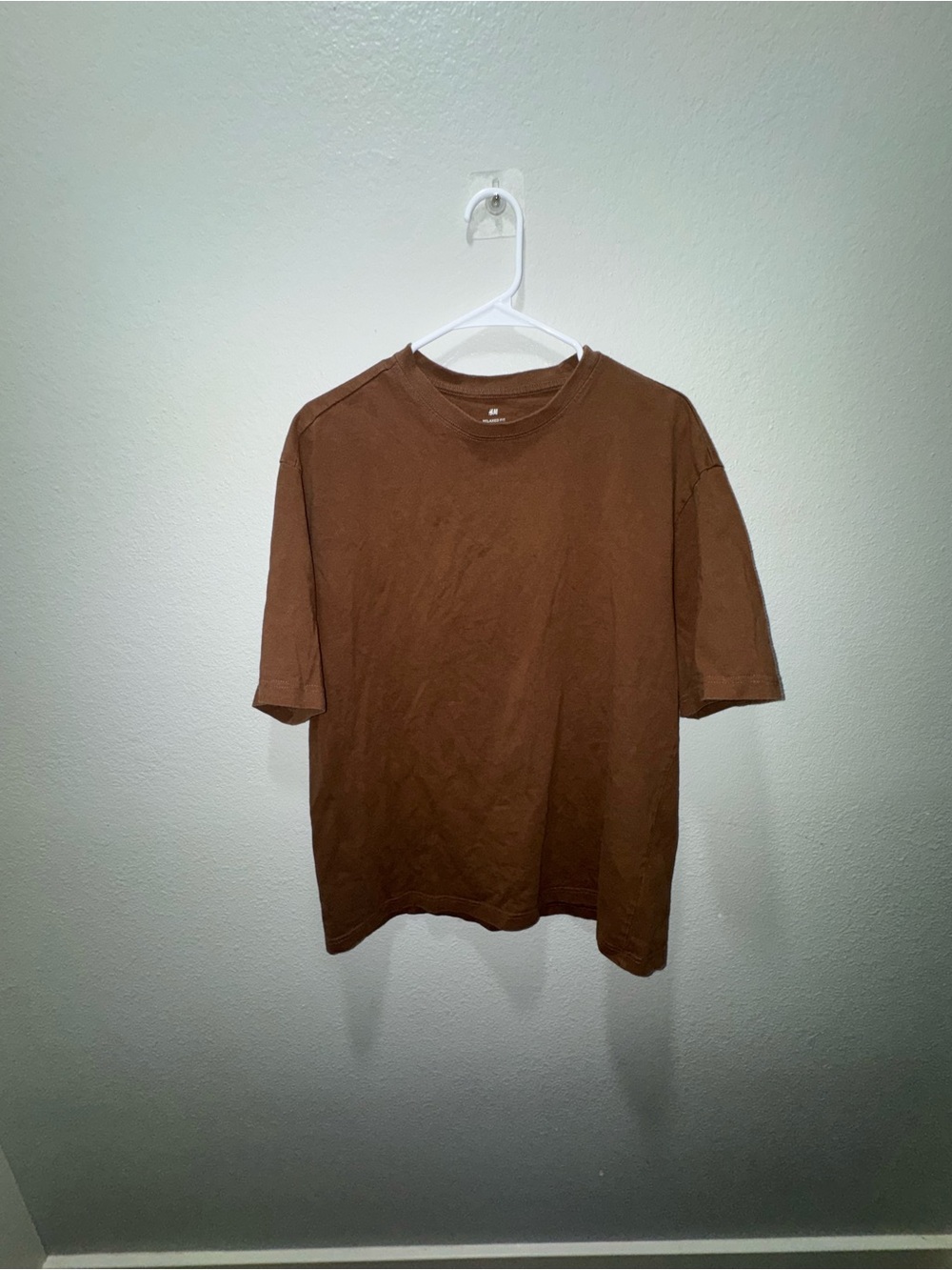 H&M Men's Brown Short Sleeve Crewneck T-Shirt